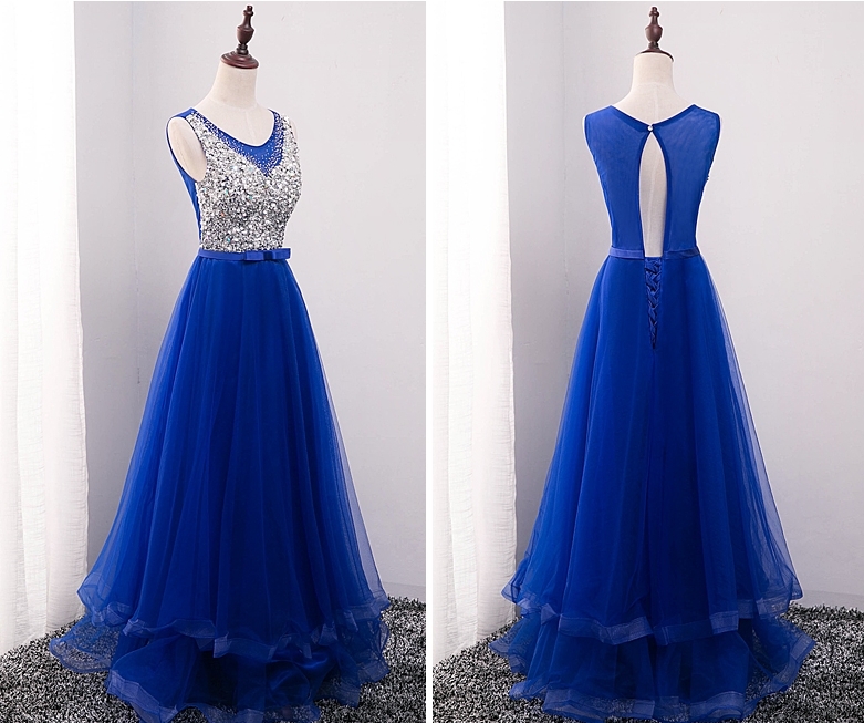 2021 New Sexy Royal Blue O-neck Beads Open Back a Line Long Evening Es Party Vestido De Festa Tulle Prom Gowns Dxel, Yellow 
2021 New Sexy Royal Blue O-neck Beads Open Back a Line Long Evening Es Party Vestido De Festa Tulle Prom Gowns Dxel, Yellow