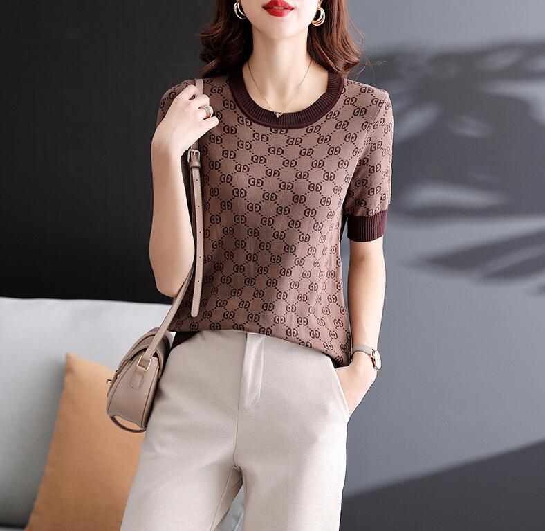 Women' Knits & Tees t-shirts women coat female T-shirt for Summer Knitting Tshirts Top Shirt female short Sleeve Camisole cloting, Brown
Women' Knits & Tees t-shirts women coat female T-shirt for Summer Knitting Tshirts Top Shirt female short Sleeve Camisole cloting, Brown