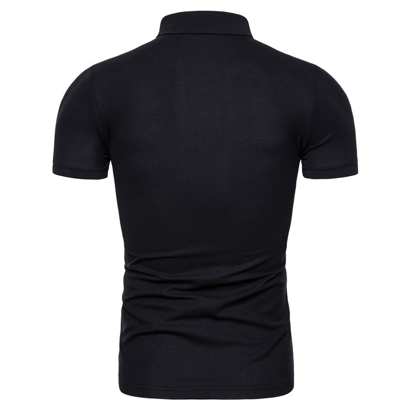 Drop Summer Cotton Men Polos Solid Slim Fit Zipper Patchwork Polo Shirt Men Fashion Business Casual Polo Men 210308