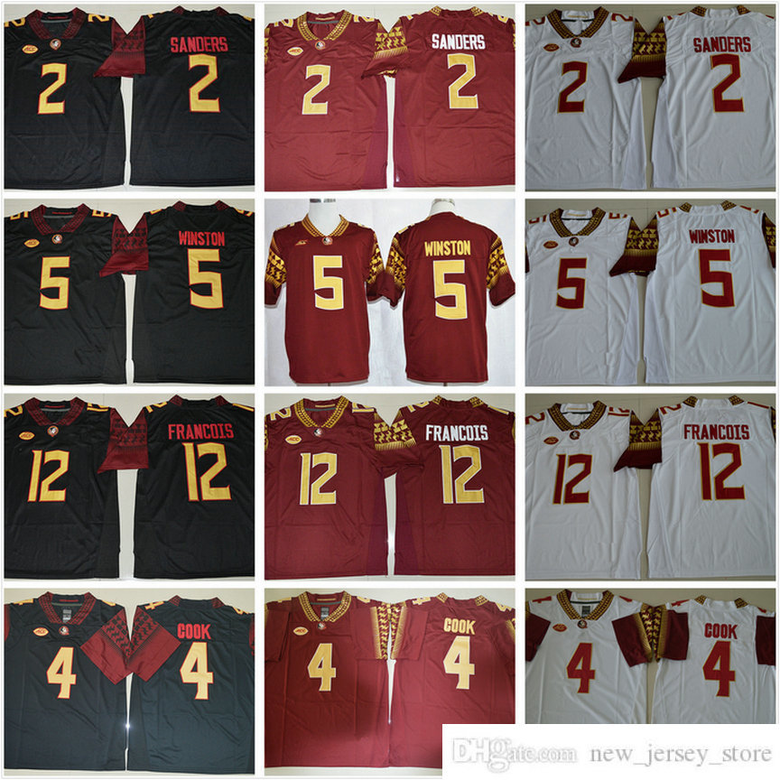 Florida State Seminoles College 2 Deion Sanders 4 Dalvin Cook 5 Jameis Winston 12 Deondre Francois Red White Black NCAA FSU Football Jersey, Gold
Florida State Seminoles College 2 Deion Sanders 4 Dalvin Cook 5 Jameis Winston 12 Deondre Francois Red White Black NCAA FSU Football Jersey, Gold
