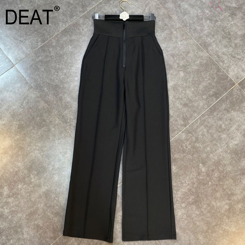 Women Street Style Black Abdomen Straight Suit Pants High Waist Zipper Fashion Spring Summer 11B774 210525
Women Street Style Black Abdomen Straight Suit Pants High Waist Zipper Fashion Spring Summer 11B774 210525