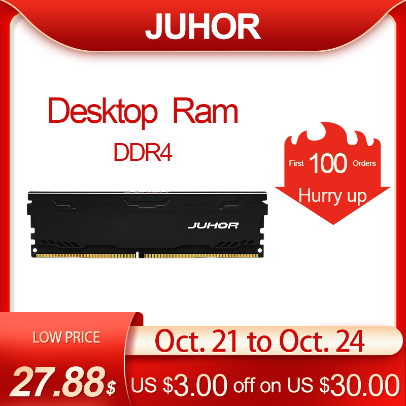 JUHOR Memoria Ram ddr4 16GB 4GB 8GB 32GB Desktop Memory Udimm 2133MHz 2400MHz 2666MHz 3000MHz New Dimm Rams With Heat Sink
JUHOR Memoria Ram ddr4 16GB 4GB 8GB 32GB Desktop Memory Udimm 2133MHz 2400MHz 2666MHz 3000MHz New Dimm Rams With Heat Sink