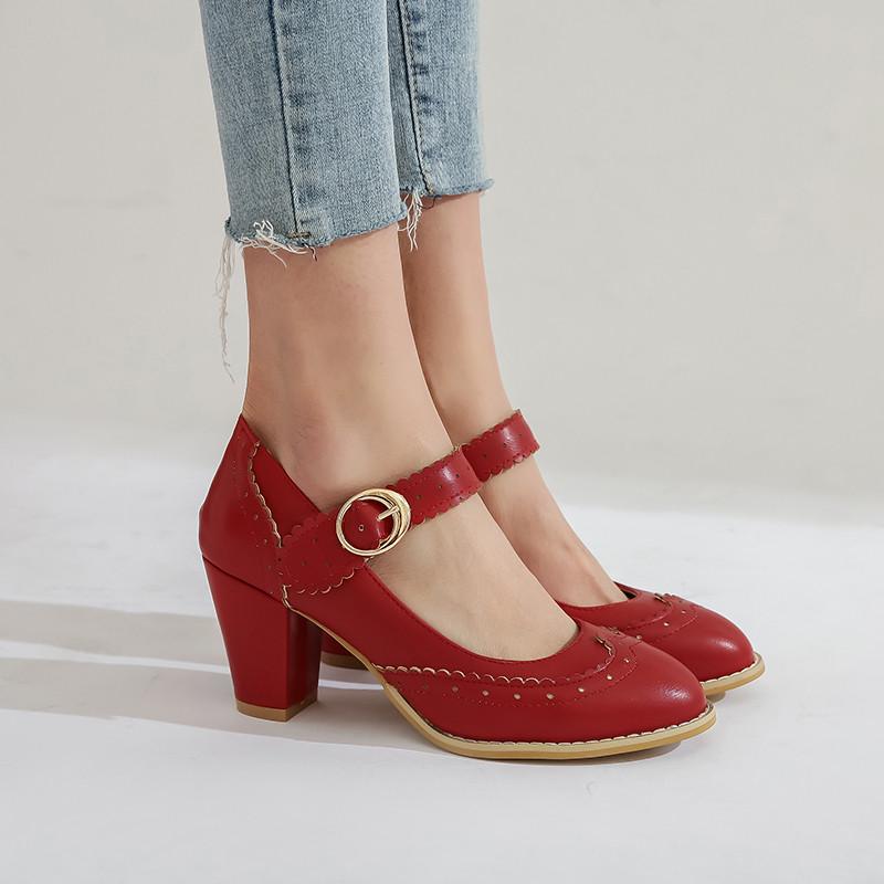 Dress Shoes YMECHIC 2021 Fashion Lolita Womens Pink Red Black Block Women Heels Mary Jane Party High Heel Plus Size Pumps 34-45
Dress Shoes YMECHIC 2021 Fashion Lolita Womens Pink Red Black Block Women Heels Mary Jane Party High Heel Plus Size Pumps 34-45