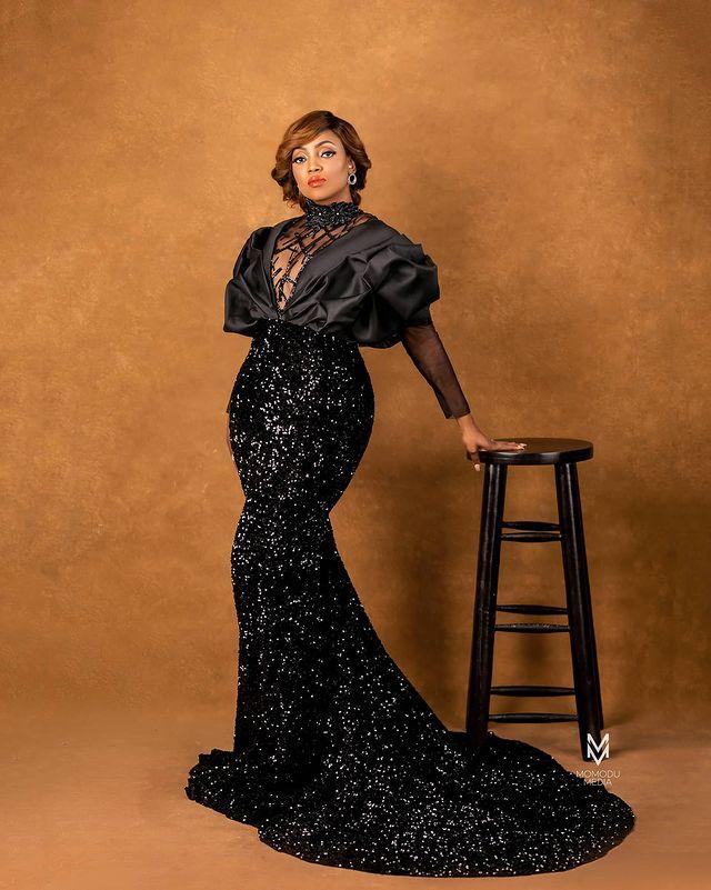 Aso Ebi Black Mermaid Formal Evening Dresses Glitter Sequined 2022 Arabic Dubai African Celebrity Party Gowns Full Sleeves beads High Neck Long Prom D