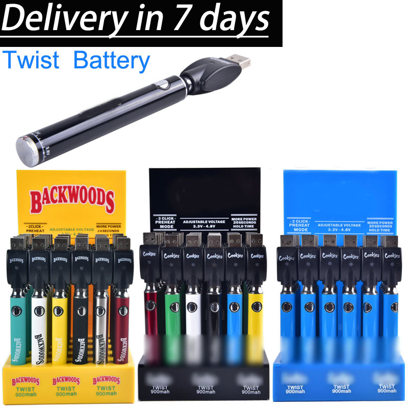 Cookies Battery Preheat VV 900mAh Bottom Voltage Adjustable backwoods Batteries Usb Charger Vape Pen Kit For 510 Cartridges 30Pcs A Display Box
Cookies Battery Preheat VV 900mAh Bottom Voltage Adjustable backwoods Batteries Usb Charger Vape Pen Kit For 510 Cartridges 30Pcs A Display Box