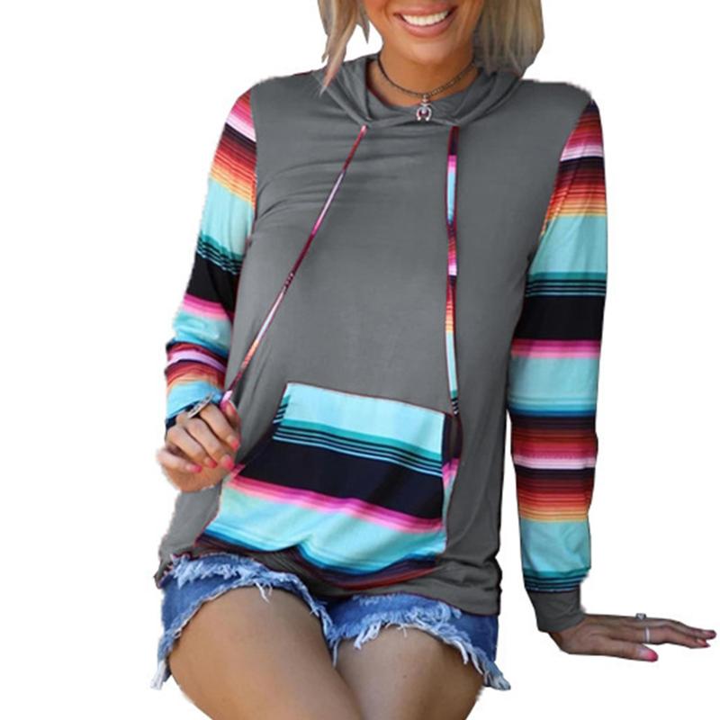 Women's Hoodies & Sweatshirts Fashion Striped With Pockets Autumn Long Sleeve For Women Jumper Pullovers 2021 Chaleco Mujer, Black
Women's Hoodies & Sweatshirts Fashion Striped With Pockets Autumn Long Sleeve For Women Jumper Pullovers 2021 Chaleco Mujer, Black