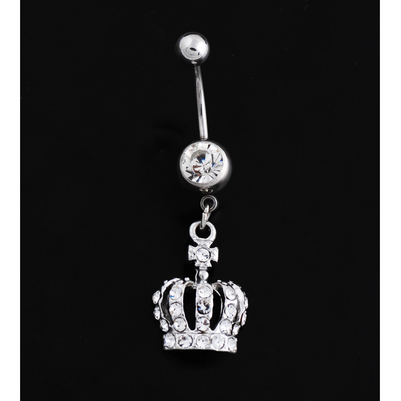 New Fashion Crown Charm Rhinestone Body Piercing Jewelry Belly Button Ring Navel Jewelry Body 263 Q2, Silver
New Fashion Crown Charm Rhinestone Body Piercing Jewelry Belly Button Ring Navel Jewelry Body 263 Q2, Silver