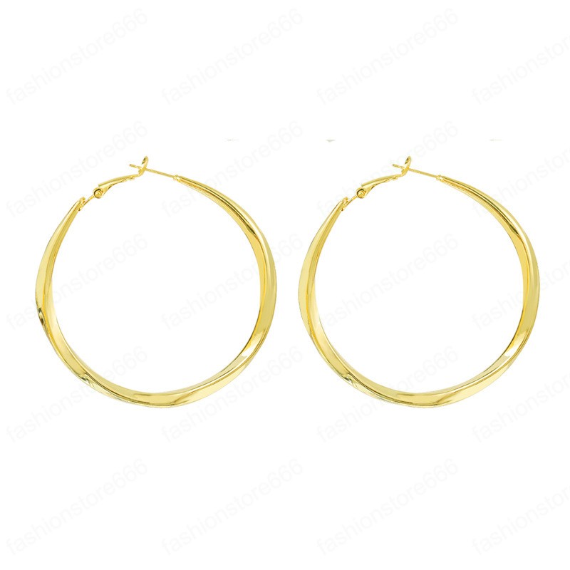 Large Circle Hoop Earrings Gold Color for Women Round Big Circle Earring Party Club Personality Jewelry Gifts