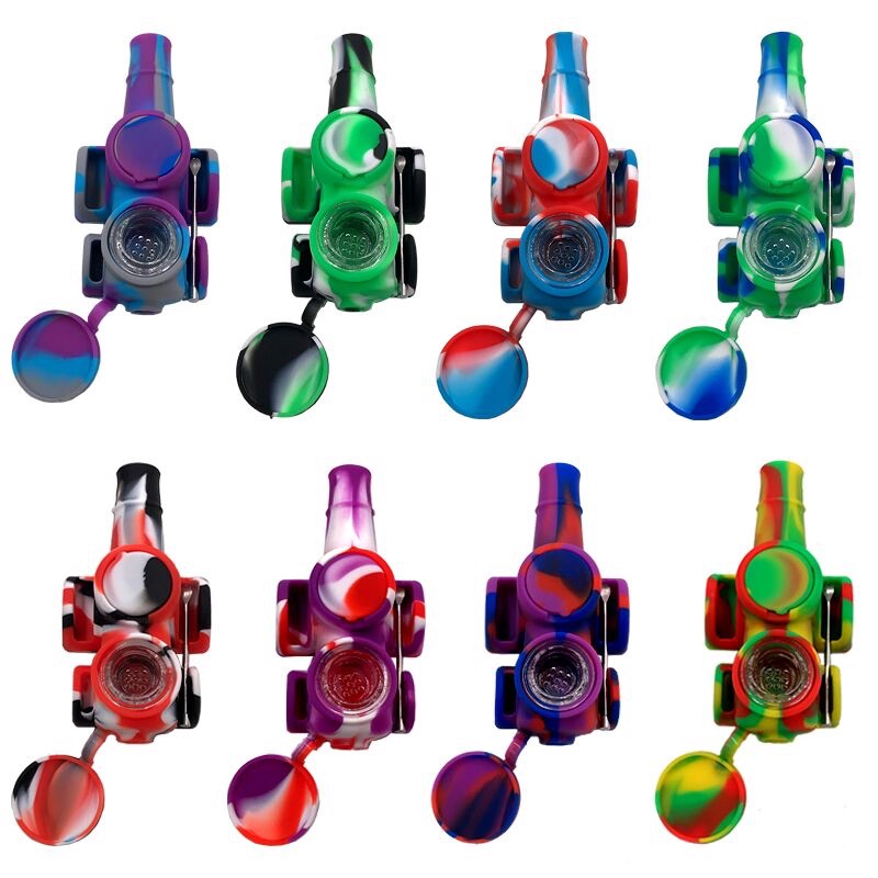 Wholesale Colorful Silicone pipes Tobacco Set design Wax Container Silicones hand pipe Storage glass bowl smoke
Wholesale Colorful Silicone pipes Tobacco Set design Wax Container Silicones hand pipe Storage glass bowl smoke