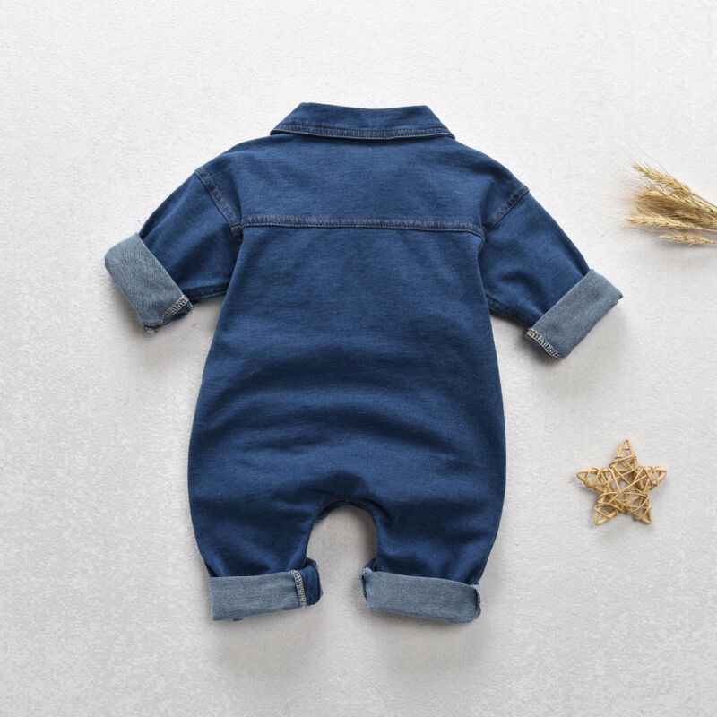 0-4Y Toddler Baby Girls Boys Denim Romper Long Sleeve Romper Jumpsuit Outfits Kids Clothes Chest pocket Turn-down Collar, Default color
0-4Y Toddler Baby Girls Boys Denim Romper Long Sleeve Romper Jumpsuit Outfits Kids Clothes Chest pocket Turn-down Collar, Default color