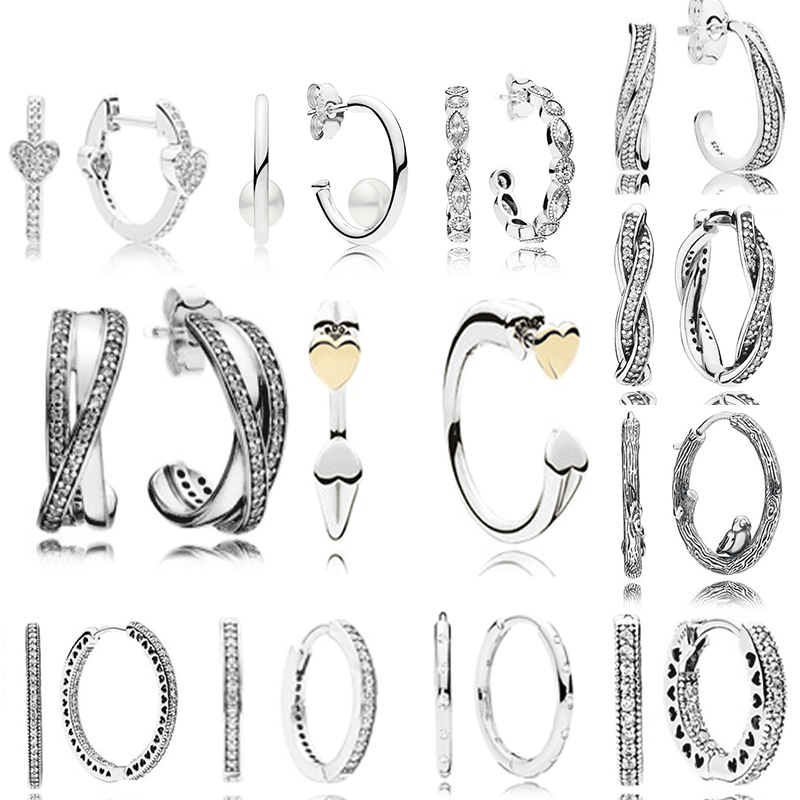 Original 925 Sterling Silver pandora earrings, crystal luxury earrings, Valentine's Day wearing wavy shiny tie nails C0305, Golden;silver
Original 925 Sterling Silver pandora earrings, crystal luxury earrings, Valentine's Day wearing wavy shiny tie nails C0305, Golden;silver
