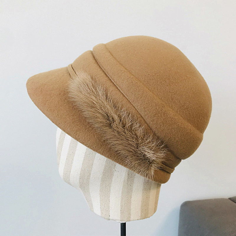 2021 New Warm Soft Winter for Women Real Fur Adorn Wool Beret Lady Cloche Round Crushable Chunky Bucket Vintage Hat Visor Cap Kzyd, Pink
2021 New Warm Soft Winter for Women Real Fur Adorn Wool Beret Lady Cloche Round Crushable Chunky Bucket Vintage Hat Visor Cap Kzyd, Pink