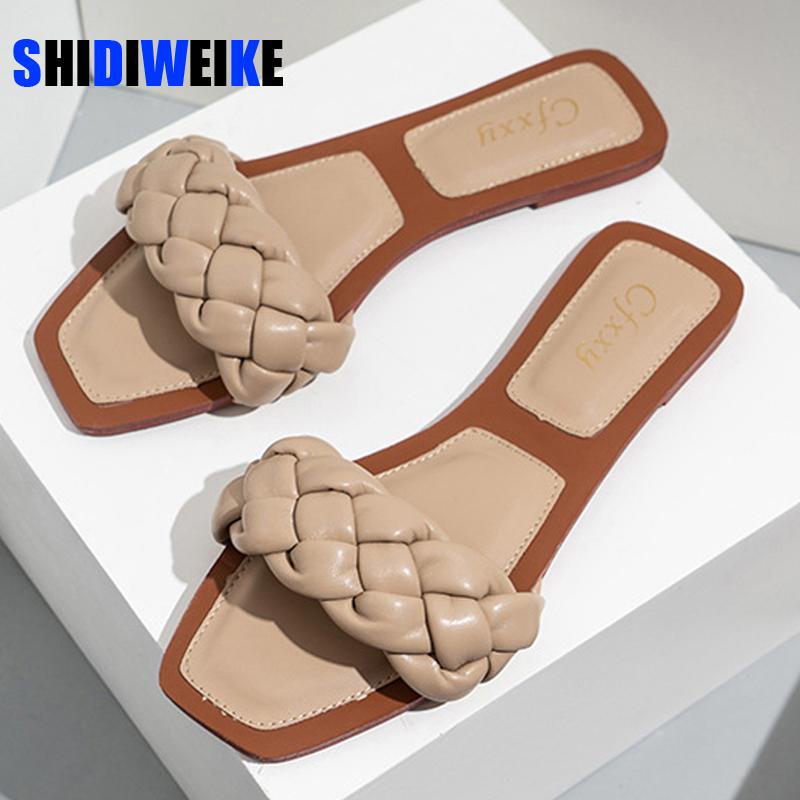 2021 Woven Slippers Women Slip On Slides Fashion Brand Square Toe Leather Flat Sandals Female Outdoor Casual Slippers Flip Flops, Orange
2021 Woven Slippers Women Slip On Slides Fashion Brand Square Toe Leather Flat Sandals Female Outdoor Casual Slippers Flip Flops, Orange