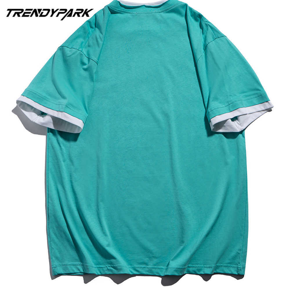 Hip Hop Solid Color T-Shirt Men Ragged Ripped Tshirt Harajuku Cotton Summer Short Sleeve T Shirt Loose Casual Shirt Tops 210601