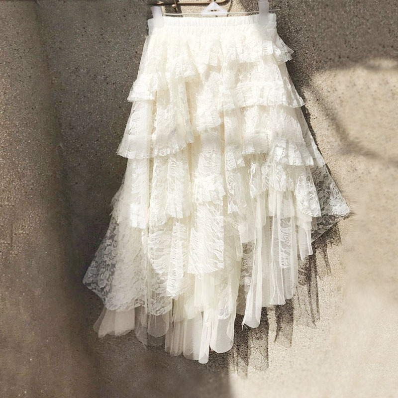 Free Shipping 2019 New Fashion Lace Guaze Long Maxi Skirts For Women Summer Style Elastic Waist Ladies White Asymmetrical Skirts J0204, Black
Free Shipping 2019 New Fashion Lace Guaze Long Maxi Skirts For Women Summer Style Elastic Waist Ladies White Asymmetrical Skirts J0204, Black