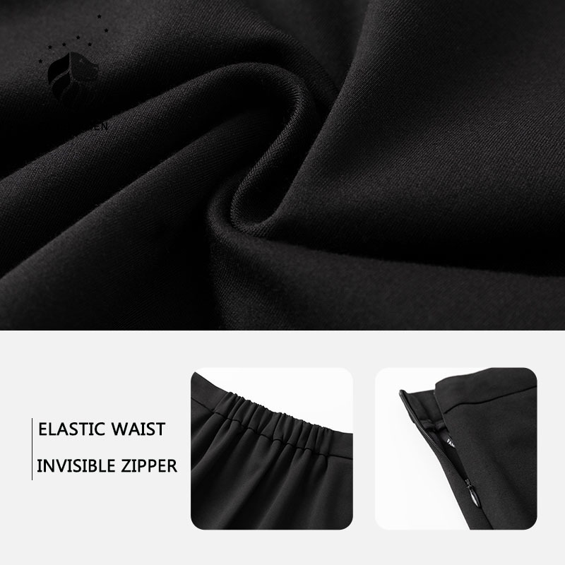 FANSILANEN Asymmetrical ruffle elegant black long skirt Women high waist autumn sexy a-line skirt Female slim vintage skirt 210309