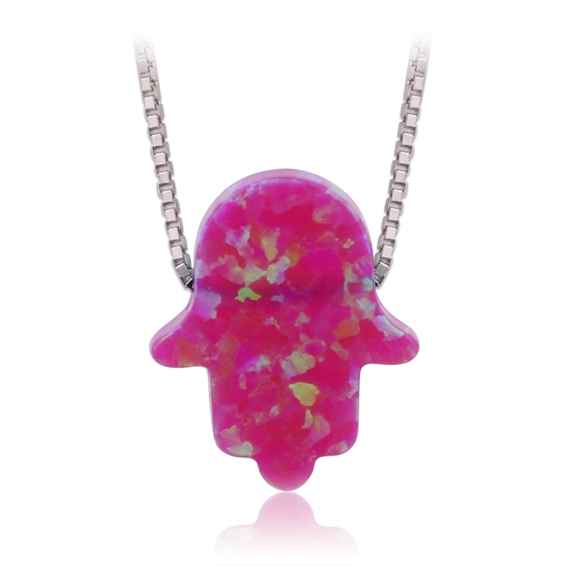 11x13mm 925 Sterling Silver Necklace, Rhodium Plated Opal Hand/ OP09 Hamsa Necklace Fatima Hand Jewelry
11x13mm 925 Sterling Silver Necklace, Rhodium Plated Opal Hand/ OP09 Hamsa Necklace Fatima Hand Jewelry