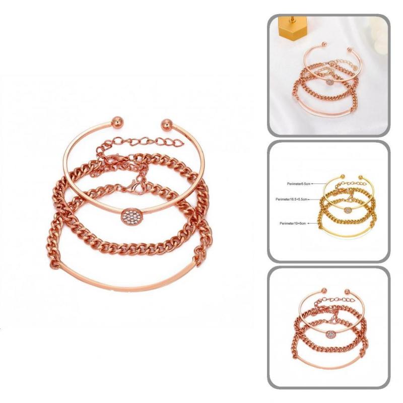 Bangle Accessories 3Pcs/Set Casual Opening Shiny Charm Bracelets Exquisite Geometry For Banquet
Bangle Accessories 3Pcs/Set Casual Opening Shiny Charm Bracelets Exquisite Geometry For Banquet