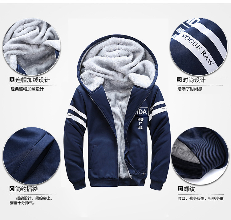 Winter Warm Mens Track Suit Set Fleece Lined Hoodie and Sweatpant Set Thick Mens Tracksuit Homme Hoodie Jacket Outfits 201210
