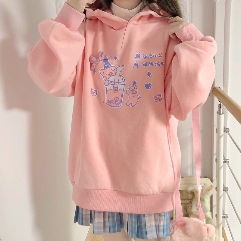 New Deeptown Kawaii Hoodie Pink Print Sweatshirt Winter 2021 Fashion Long Sleeve Plus Veet Tops Oversized Hoodies Women Q3u4, Black
New Deeptown Kawaii Hoodie Pink Print Sweatshirt Winter 2021 Fashion Long Sleeve Plus Veet Tops Oversized Hoodies Women Q3u4, Black