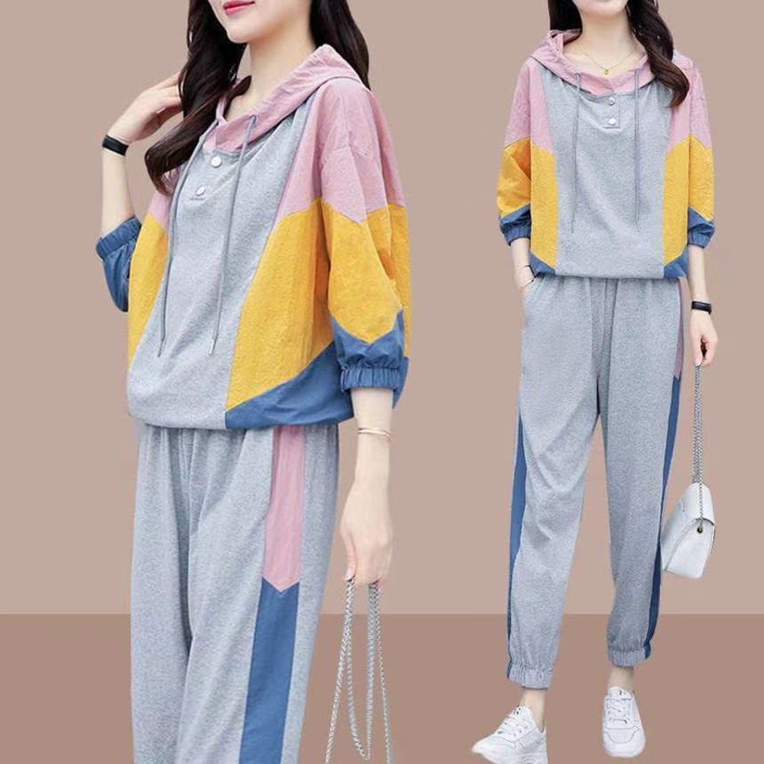 2021 new spring and autumn new korean loose sports casual sweater two-piece set women's fashion, Gray
2021 new spring and autumn new korean loose sports casual sweater two-piece set women's fashion, Gray
