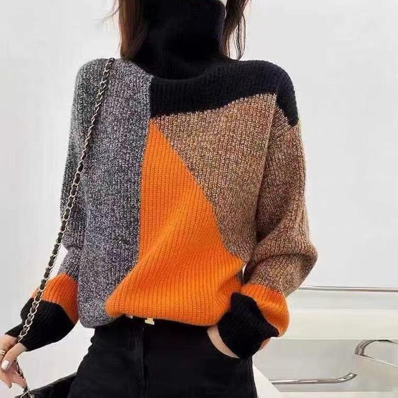 Women's Sweaters Winter Fashion Knitted Sweater Women Turtleneck Loose Slim Argyle Pullover Soft Casual 17819, White;black
Women's Sweaters Winter Fashion Knitted Sweater Women Turtleneck Loose Slim Argyle Pullover Soft Casual 17819, White;black