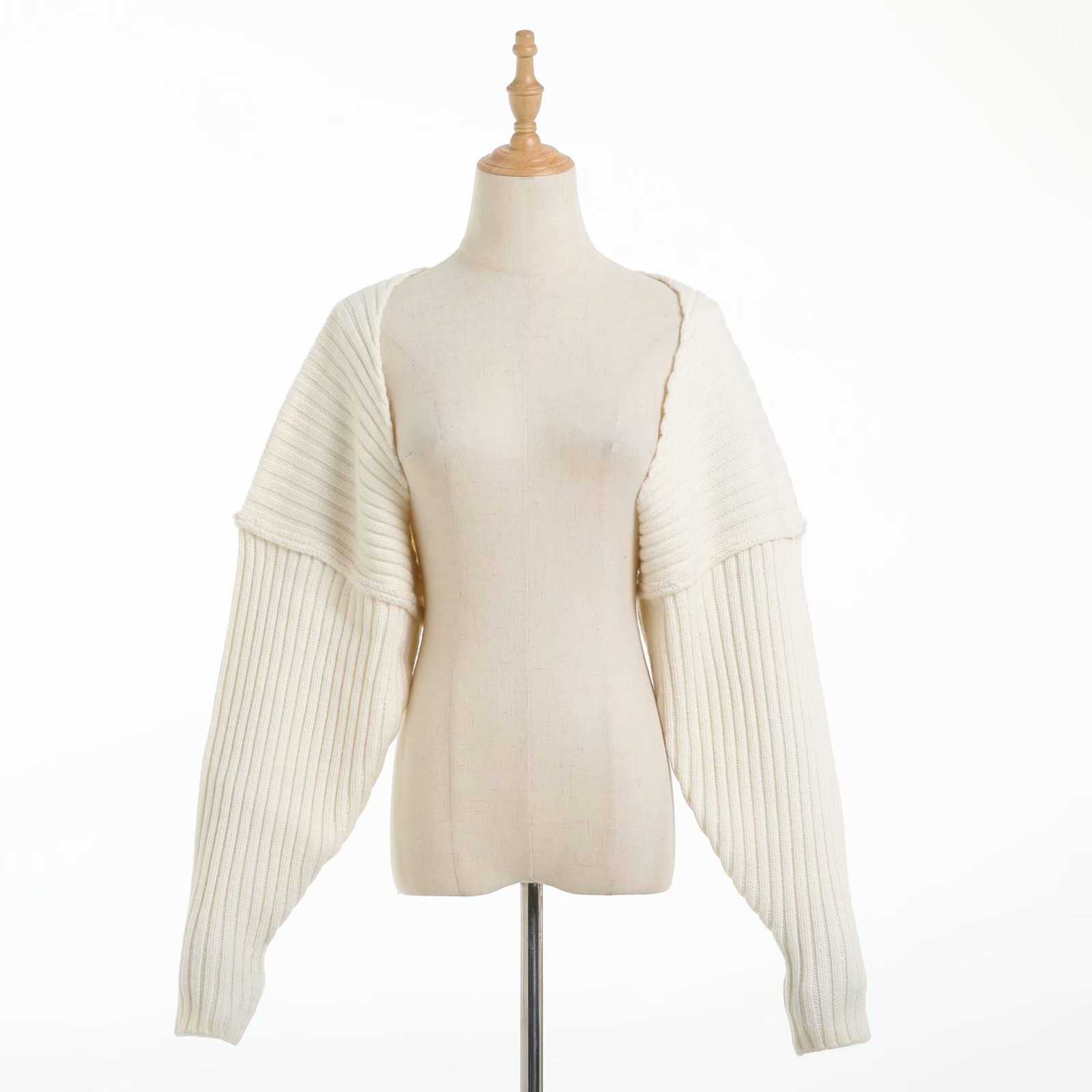 Sexy cropped cardigan knitted short sweaters for women fashion cute tops korean style long sleeve top batwing 211011Z