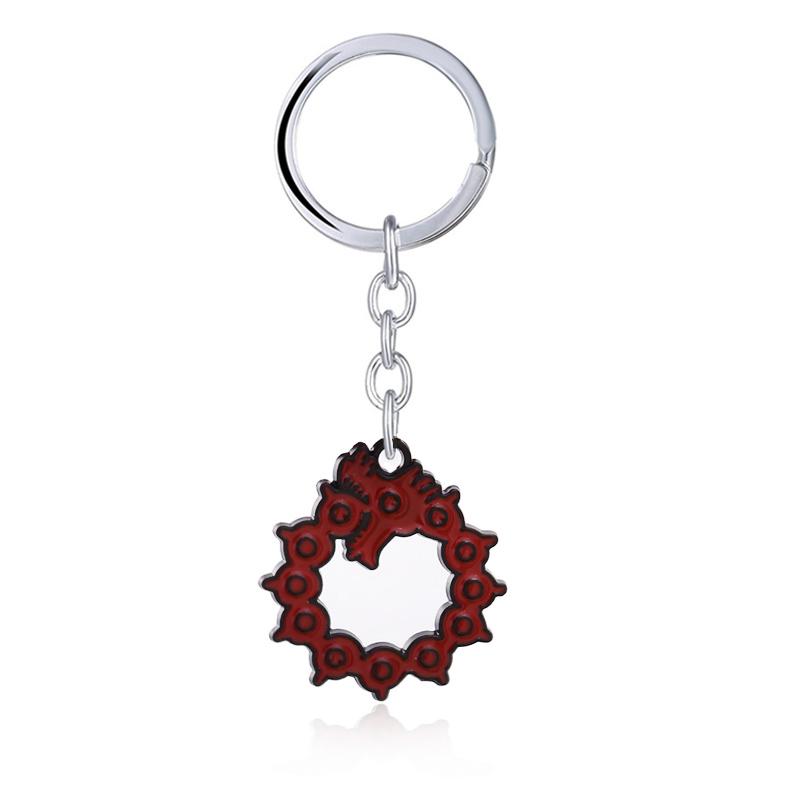 Keychains Japan Anime The Seven Deadly Sins Escanor Nanatsu No Taizai Divine Axe Rhitta Keyring Key Holder Jewelry Gift Men