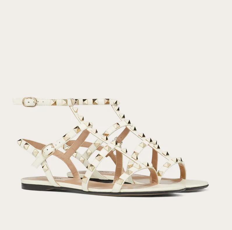 Best Luxury Summer Women Sandals * Popular Rockstud Flats Calfskin Leather Sandal With Straps Beach Gladiator Sandalias EU35-43, Black
Best Luxury Summer Women Sandals * Popular Rockstud Flats Calfskin Leather Sandal With Straps Beach Gladiator Sandalias EU35-43, Black