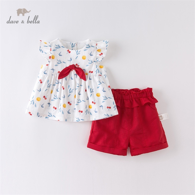 DBS13844 dave bella summer baby girls fashion bow print ruched clothing sets kids cute children 2 pcs suit 210831, Cherry print
DBS13844 dave bella summer baby girls fashion bow print ruched clothing sets kids cute children 2 pcs suit 210831, Cherry print