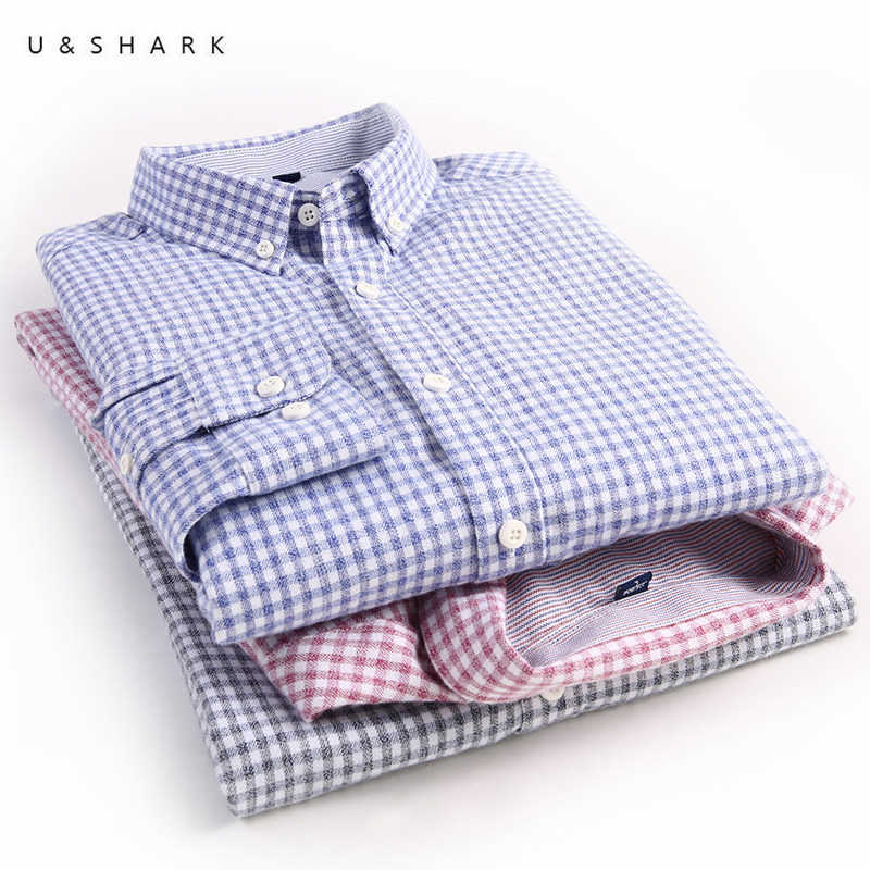 U&SHARK Mens Plaid Shirt Flannel Formal Business Dress Shirts Checkered High Quality Cotton Blue Red Green Casual Clothing Male 210603, Blue plaid
U&SHARK Mens Plaid Shirt Flannel Formal Business Dress Shirts Checkered High Quality Cotton Blue Red Green Casual Clothing Male 210603, Blue plaid