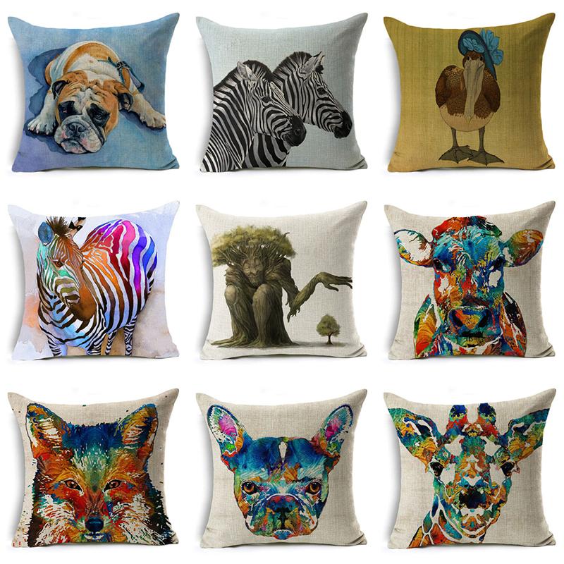 Pillow Case Animal Dog Cow Cushion Cover 45*45 Cm Oil Throw Cotton Linen Sofa Art Painting Home Decoration
Pillow Case Animal Dog Cow Cushion Cover 45*45 Cm Oil Throw Cotton Linen Sofa Art Painting Home Decoration