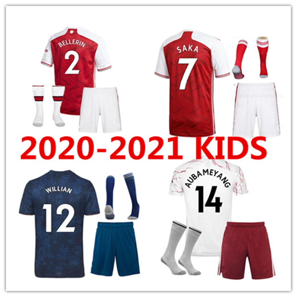 2020 Gunners kids kits Soccer jersey 20 21 Arsen PEPE NICOLAS CEBALLOS HENRY GUENDOUZI SOKRATIS MAITLAND-NILES TIERNEY Football KIT shirt se