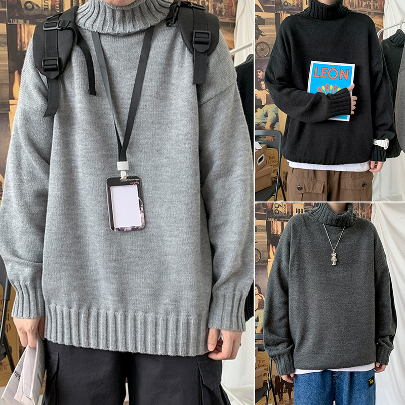 2021 New Korean Turtleneck Sweater Men's Warm Fashion Casual Knitted Pullover Men Loose Autumn Winter Knitting Sweaters Mens Clothes Upbp, Black
2021 New Korean Turtleneck Sweater Men's Warm Fashion Casual Knitted Pullover Men Loose Autumn Winter Knitting Sweaters Mens Clothes Upbp, Black