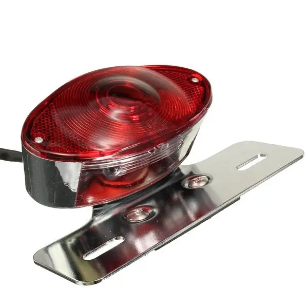 5W Motorcycle Rear Cat Eye Brake Tail Light Red Lens With Chrome Number Plate Bracket
5W Motorcycle Rear Cat Eye Brake Tail Light Red Lens With Chrome Number Plate Bracket