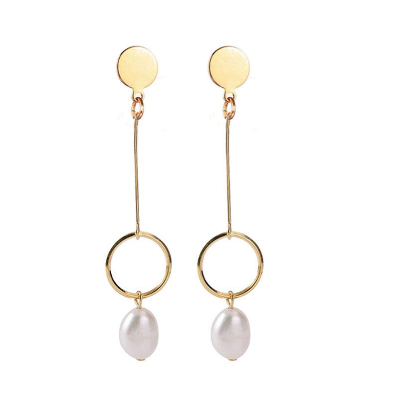 Dangle & Chandelier Stainless Steel Long Freshwater Pearl Earrings For Women Girl Wedding Round Circle Valentine's Day Gift
Dangle & Chandelier Stainless Steel Long Freshwater Pearl Earrings For Women Girl Wedding Round Circle Valentine's Day Gift