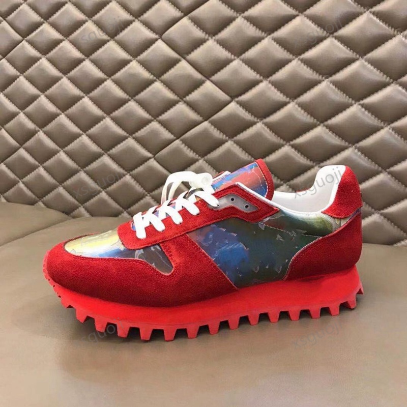Men's off-road calfskin sneakers rubber outsole canvas leather men's luxury design sneakers coach runner leather old flower lace-up shoes, Black;red
Men's off-road calfskin sneakers rubber outsole canvas leather men's luxury design sneakers coach runner leather old flower lace-up shoes, Black;red