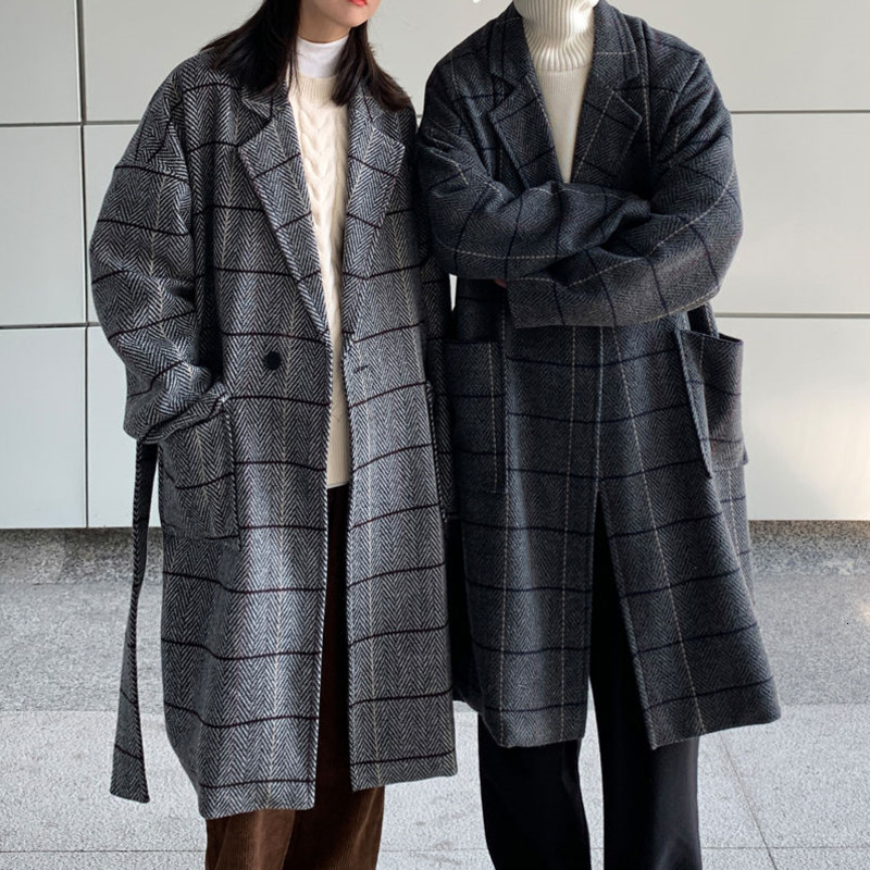 2021 New Winter Thick Plaid Men' Warmth Fashion Retro Oversize Men Loose Korean Long Woolen Coat Mens Overcoat Ozf7, Dark gray
2021 New Winter Thick Plaid Men' Warmth Fashion Retro Oversize Men Loose Korean Long Woolen Coat Mens Overcoat Ozf7, Dark gray