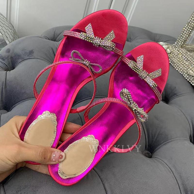 Slippers Summer Thin High Heel Women Bow Decor Silk Narrow Band Sandals Sexy Party Fairy Shoes Shiny Crystal Runway Sandalias, As show
Slippers Summer Thin High Heel Women Bow Decor Silk Narrow Band Sandals Sexy Party Fairy Shoes Shiny Crystal Runway Sandalias, As show