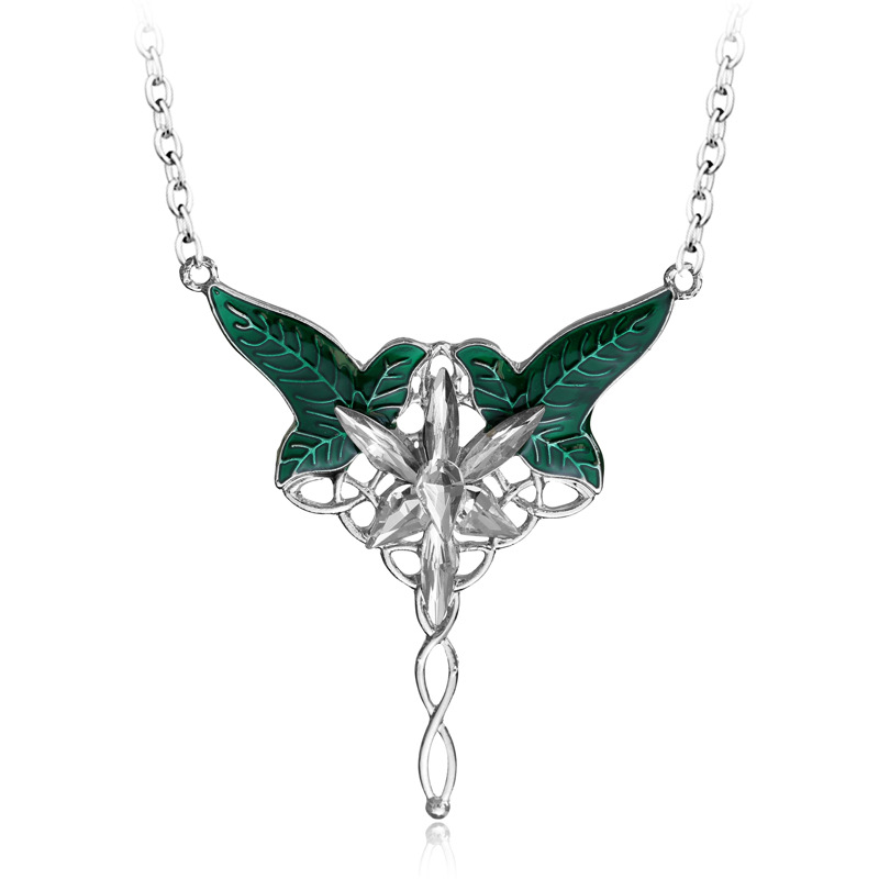 green leaf special style design metal necklace with pendant fashion casual gift anniversary party, Silver
green leaf special style design metal necklace with pendant fashion casual gift anniversary party, Silver