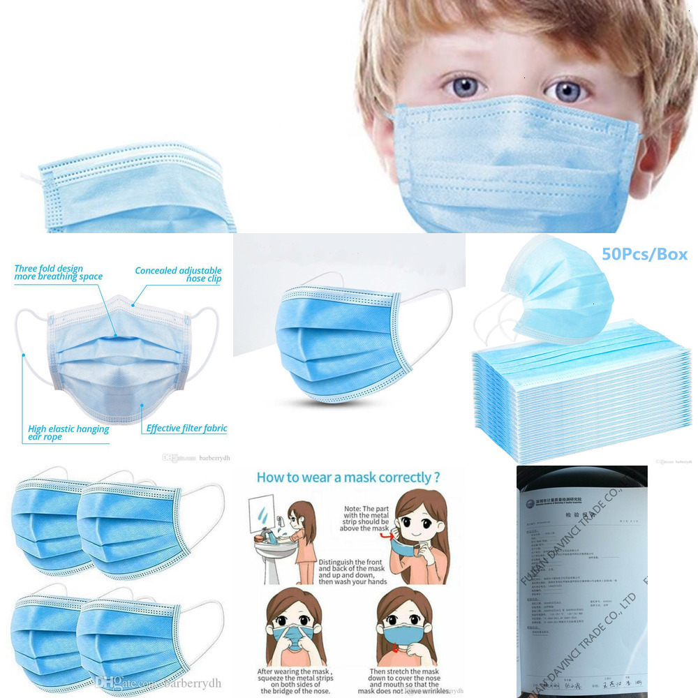 In 50PCS/lot Stock! Kids 3 Disposable Layers Nonwoven Breathable Children Face Mask Dustproof Earloop Mouth Masks Fast Shipping03II
In 50PCS/lot Stock! Kids 3 Disposable Layers Nonwoven Breathable Children Face Mask Dustproof Earloop Mouth Masks Fast Shipping03II