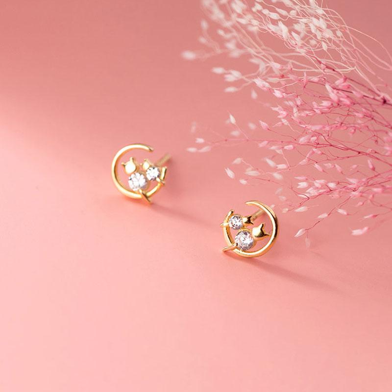 Stud S925 Sterling Silver Kitten Earrings Boho Jewelry Korea Minimalism Broncos Pendientes Charm For Women
Stud S925 Sterling Silver Kitten Earrings Boho Jewelry Korea Minimalism Broncos Pendientes Charm For Women