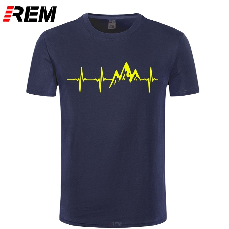 REM Mountain Heartbeat T-Shirt Fashion Funny Birthday 100% Cotton Short Sleeves T Shirts Causal O-neck Tops Tees Hip Hop 210225