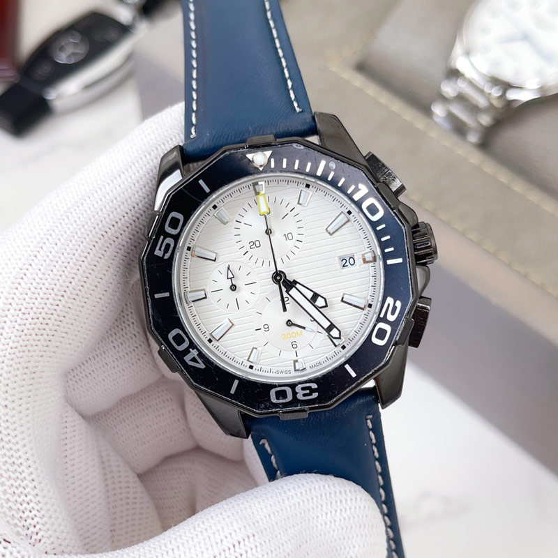 Luxury Mens Watches Dual-color luminous 30m waterproof stopwatch Top Brand Designer man sport watch leather strap 43mm for men Christmas gift Valentine's Day present
Luxury Mens Watches Dual-color luminous 30m waterproof stopwatch Top Brand Designer man sport watch leather strap 43mm for men Christmas gift Valentine's Day present