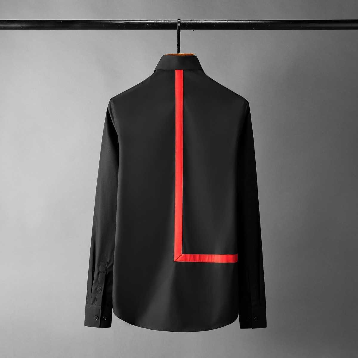 Minglu Long Sleeve Man Shirts Luxury Fashionable Simple Webbing Mens Dress Slim Fit Plus Size 210721, Black
Minglu Long Sleeve Man Shirts Luxury Fashionable Simple Webbing Mens Dress Slim Fit Plus Size 210721, Black
