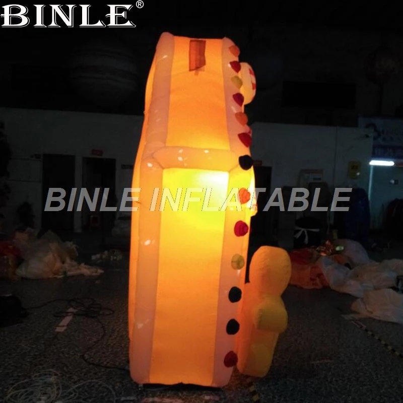 Clearance Illuminated Inflatable Christmas Candy House/ Lighting Xmas Decorative Archway For Advertising holiday decorations