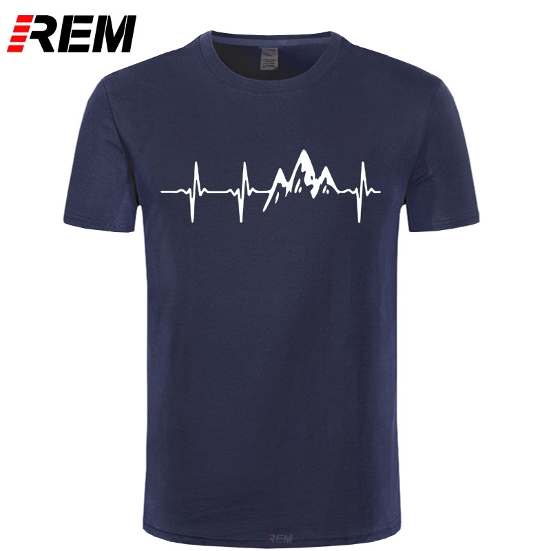 REM Mountain Heartbeat T-Shirt Fashion Funny Birthday 100% Cotton Short Sleeves T Shirts Causal O-neck Tops Tees Hip Hop 210225