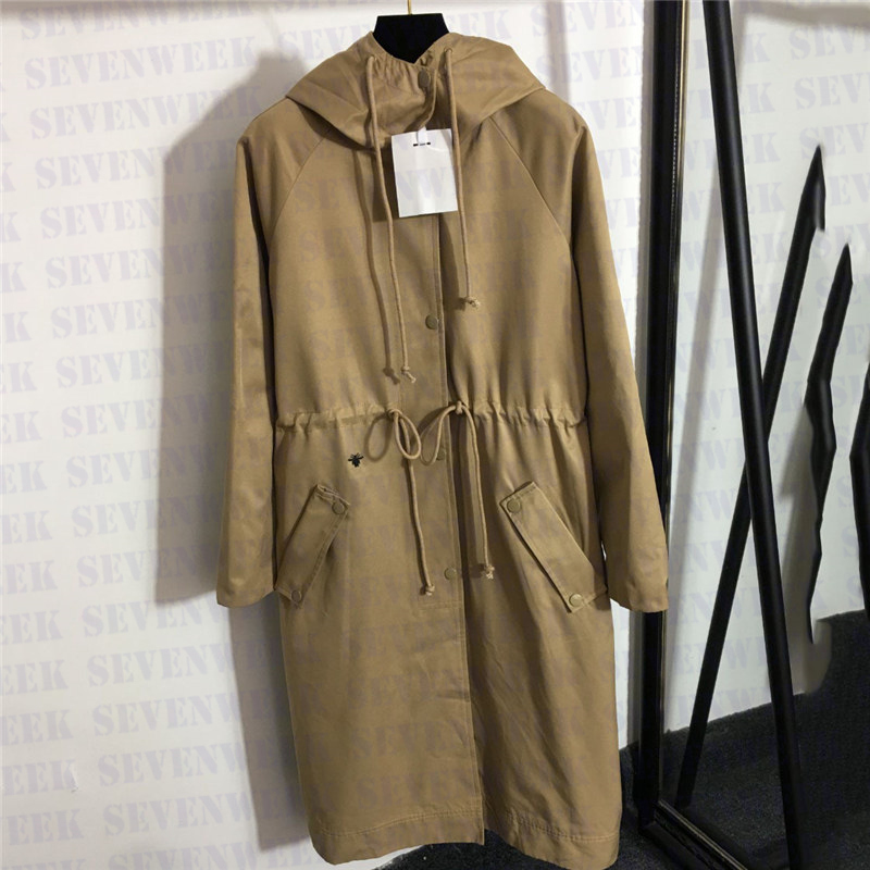 Designer Hoodie Trench Coats For Women Long Styles Ladies Windbraker Jackets Autumn and Winter Outerwear, Khaki
Designer Hoodie Trench Coats For Women Long Styles Ladies Windbraker Jackets Autumn and Winter Outerwear, Khaki