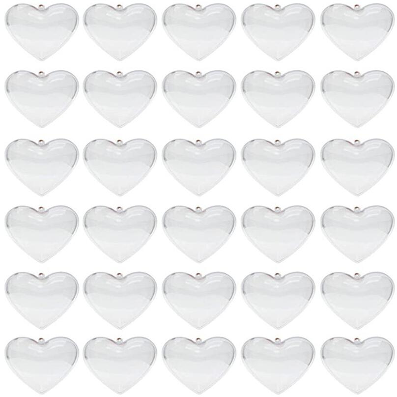 Clear Plastic Ornaments Balls Heart Shaped Christmas Tree Ball Fillable Baubles Openable Transparent Ball for Christmas Wedding Decorations
Clear Plastic Ornaments Balls Heart Shaped Christmas Tree Ball Fillable Baubles Openable Transparent Ball for Christmas Wedding Decorations