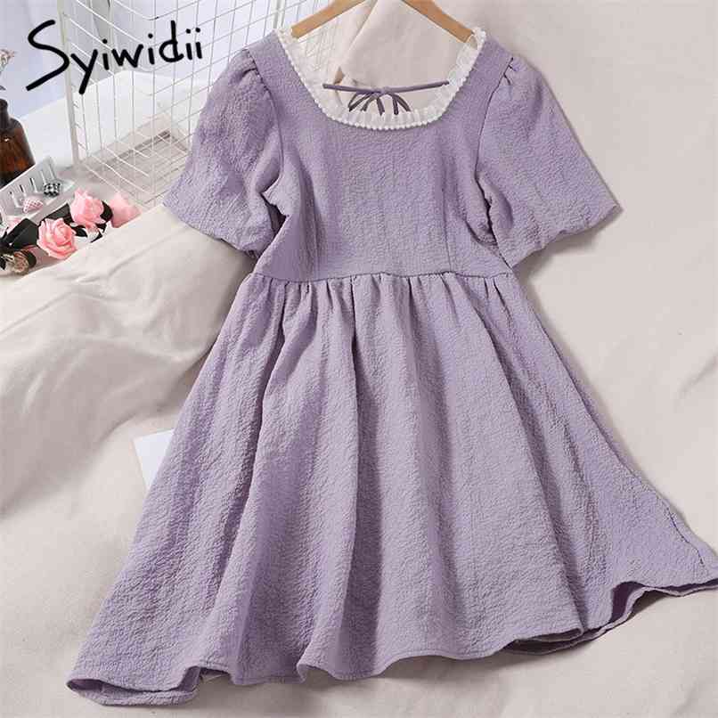 Ruffles High Waist Dresses Women Bow Lace Up Puff Sleeve Square Collar A-line Clothing Summer Korean Fashion 210607, Black
Ruffles High Waist Dresses Women Bow Lace Up Puff Sleeve Square Collar A-line Clothing Summer Korean Fashion 210607, Black